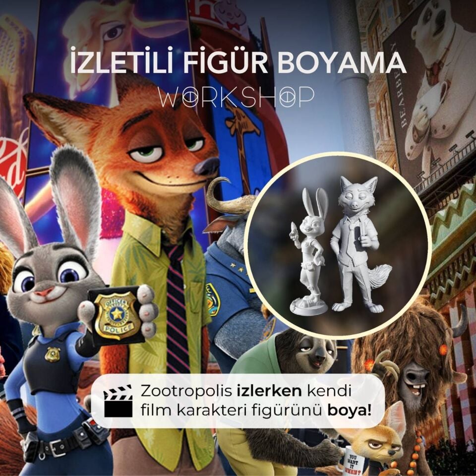 İzletili 3D Figür Boyama: Zootropolis - Etkinlik Biletleri